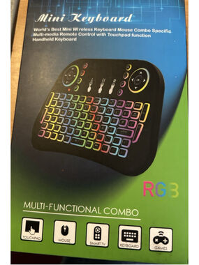 RGB Mini Keyboard Touchpad, Mouse, Smart TV, Keyboard and Games